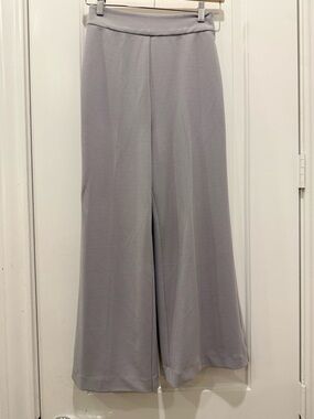 Wayf Wide-Leg Pull-On Pants in Light Gray